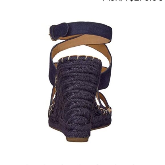 8/9.5 Joie Navy Suede Wedges - Picture 5 of 8